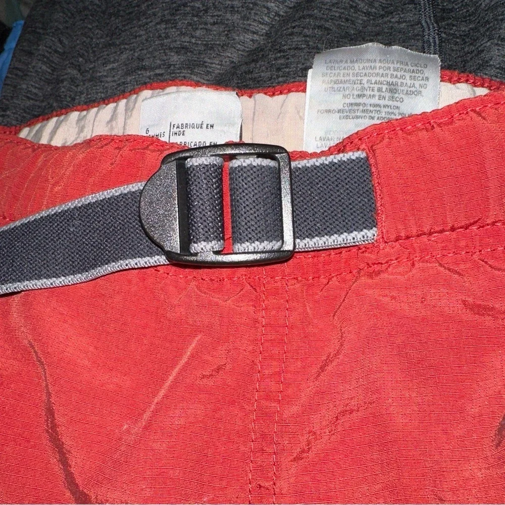 Columbia XCO Sport Cargo Shorts Red Mens‎ Size L Belted Packable Outdoor